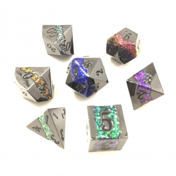 16mm Infinity Dwarven Metal® Black Nickel w/7 colors 7 pc set